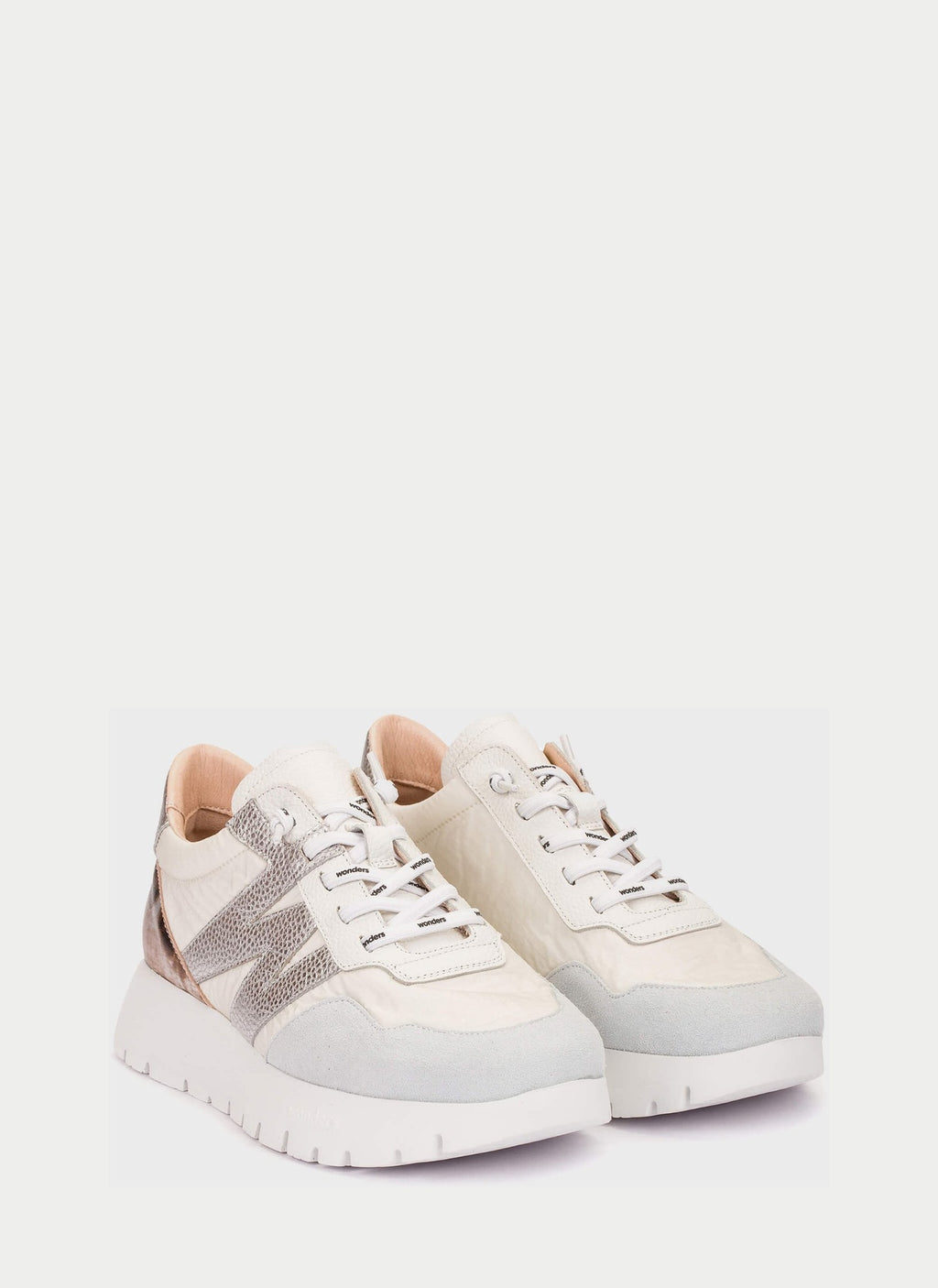 Deportivas ODISEI Blanca Plata