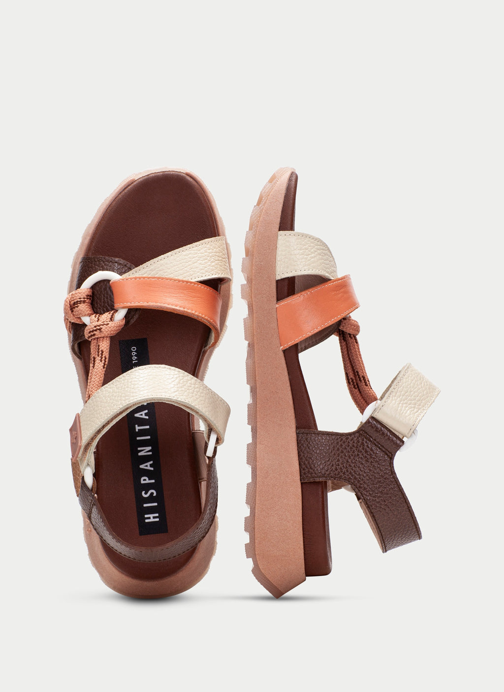 Sandalia Sport Ambar Crema Avellana Coral