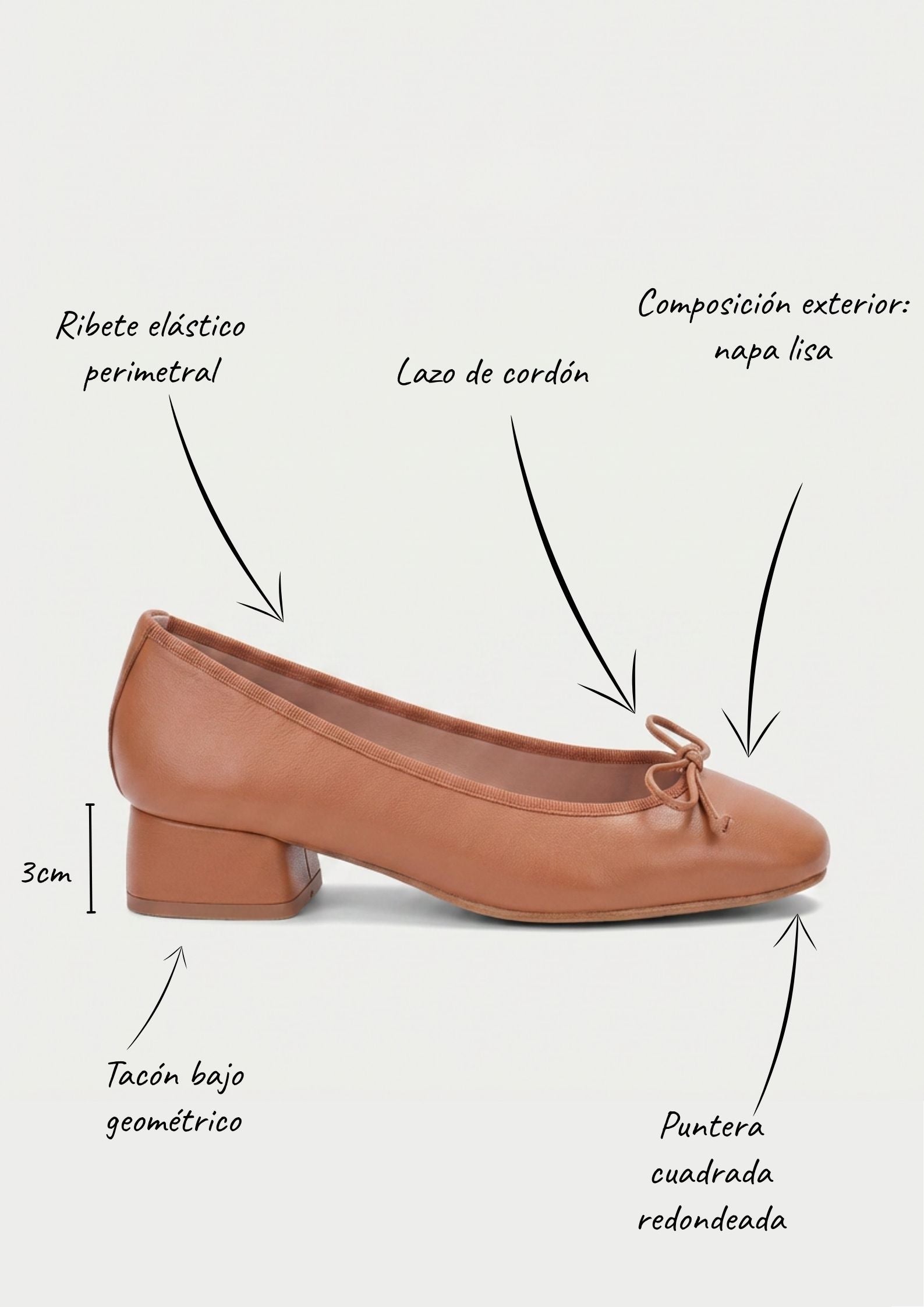 Bailarina Uriele camel. La bailarina camel que combina con todo, sin pensarlo dos veces