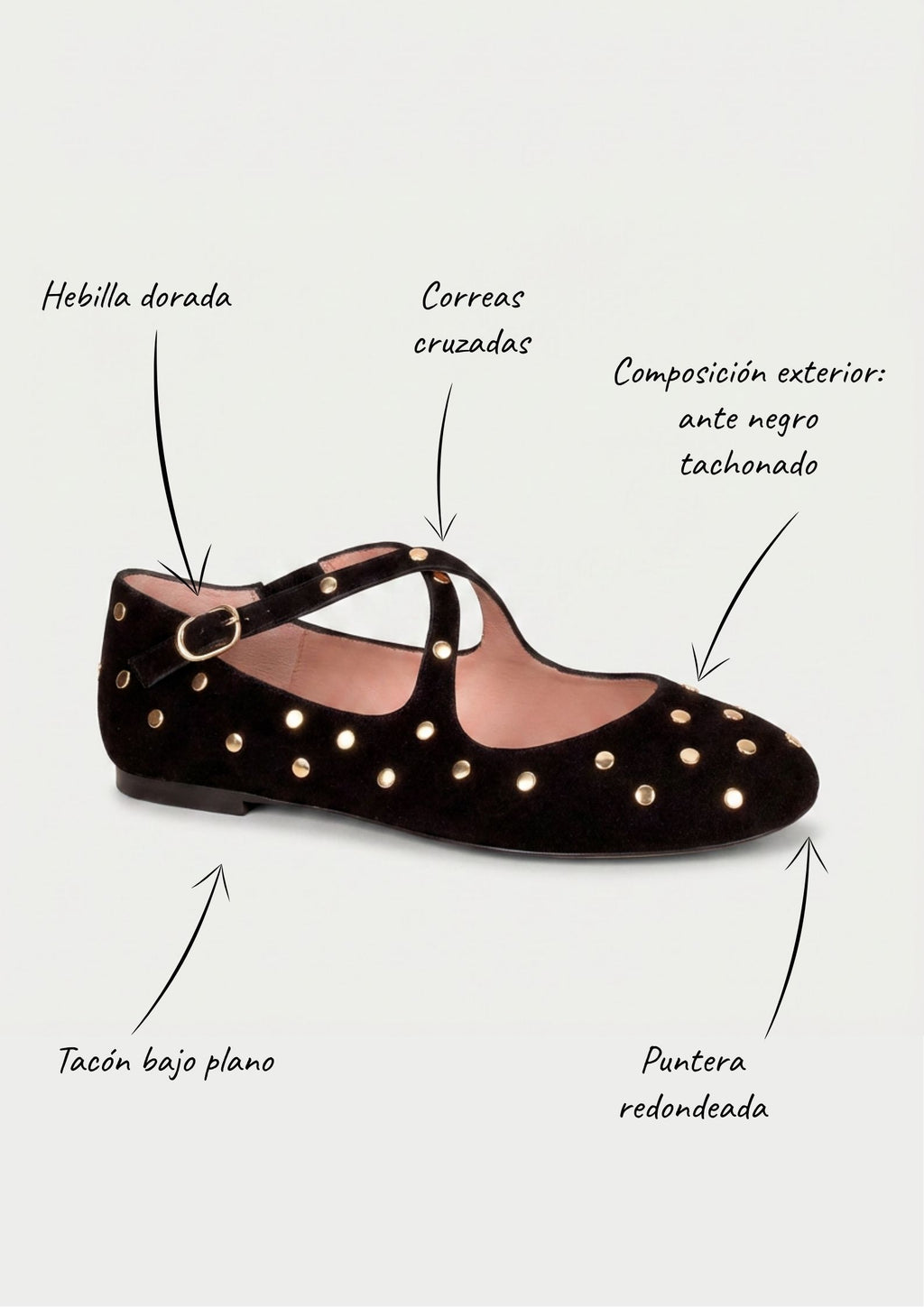 Bailarina Majime Negro. La bailarina rockera que va igual de bien con vaqueros que con vestido de noche
