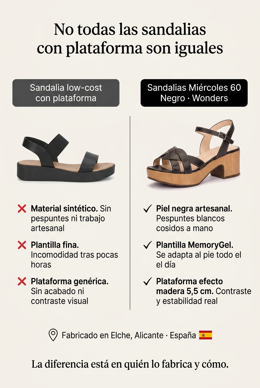 Sandalia MIERCOLES 60 Negros. La sandalia negra que combina con todo lo que ya tienes