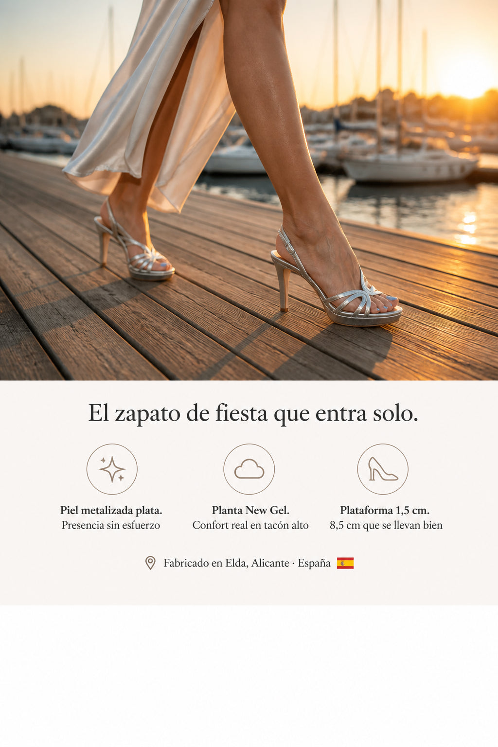 Sandalia Lodin plata. El tacón de aguja plateado que se siente más bajo de lo que es