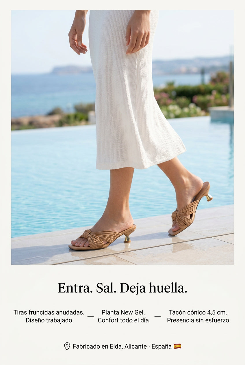 Sandalia Denia marrones. La sandalia que resuelve cualquier vestido de verano