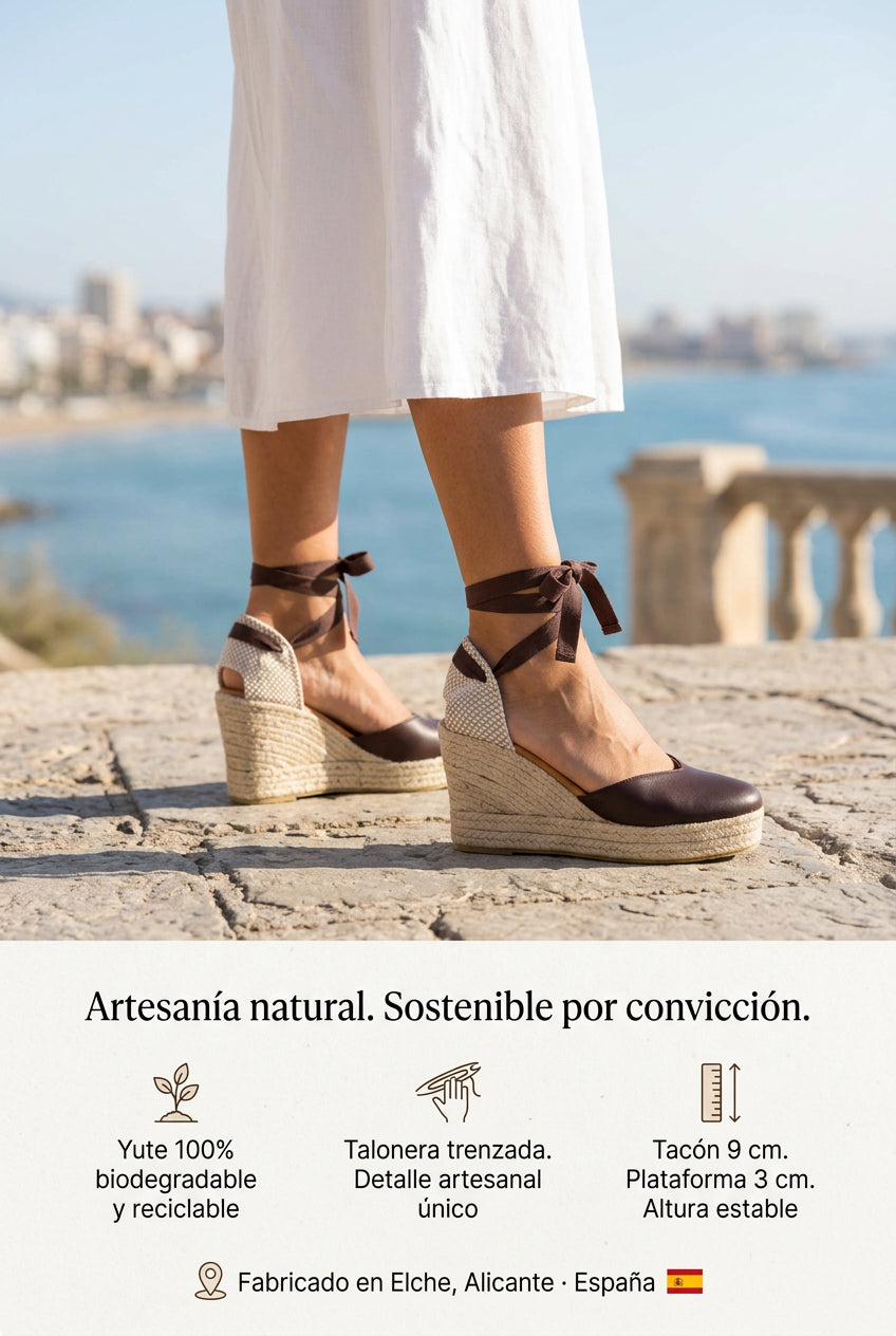 Cuña Chocolate Oscuro. La cuña sostenible que nunca pasa de moda