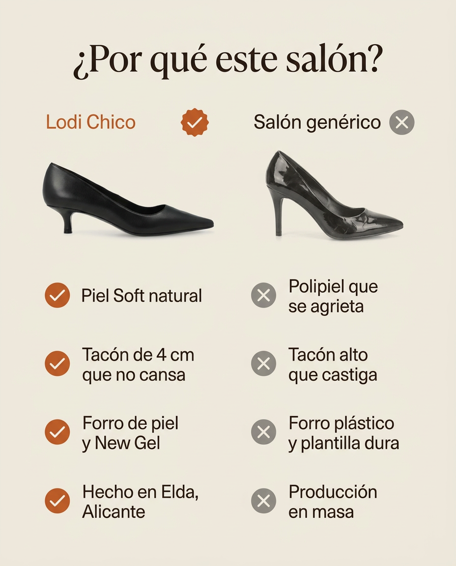 ¿Por qué este salón? Lodi Chico Negro frente a un salón genérico. Hecho en Elda, Alicante