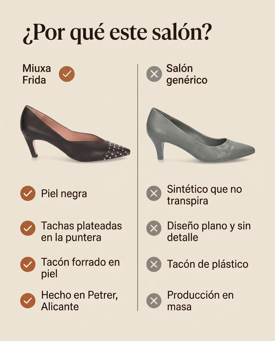 ¿Por qué este salón? Miuxa Frida Negro frente a un salón genérico. Hecho en Petrer, Alicante