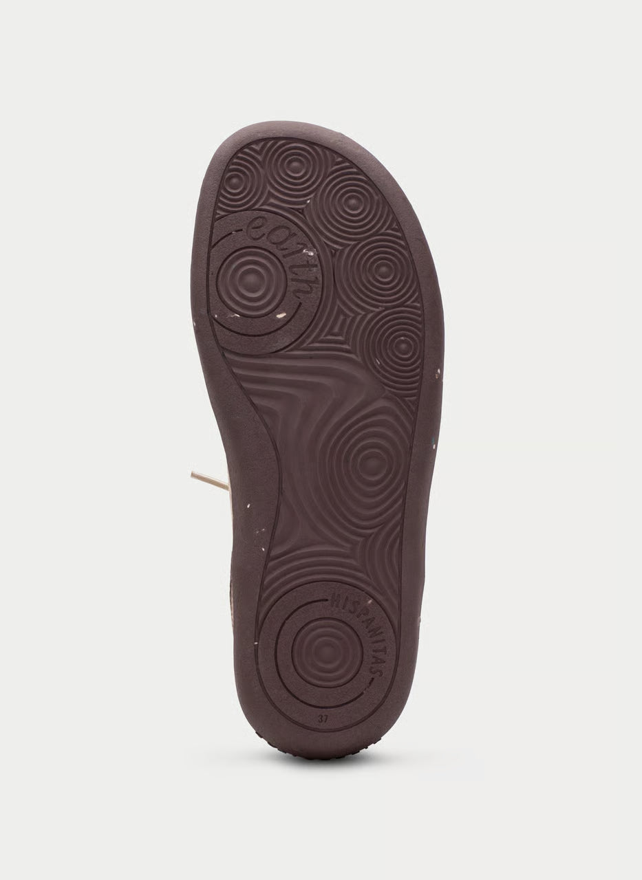 Deportiva Hispanitas Transitional Barefoot Earth Beige Oscuro. La deportiva de transición al barefoot con cuña de corcho incluida